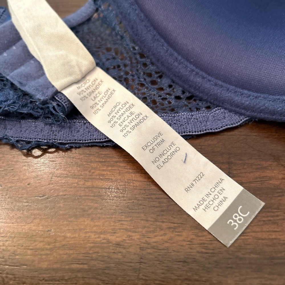 Lucky Brand Blue Bra Size 38C - EUC - Picture 7 of 11